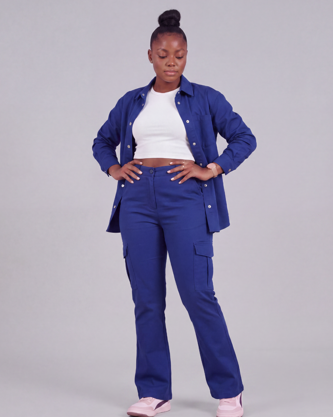 Women's Twill Set — Cargo Pants + Shirt