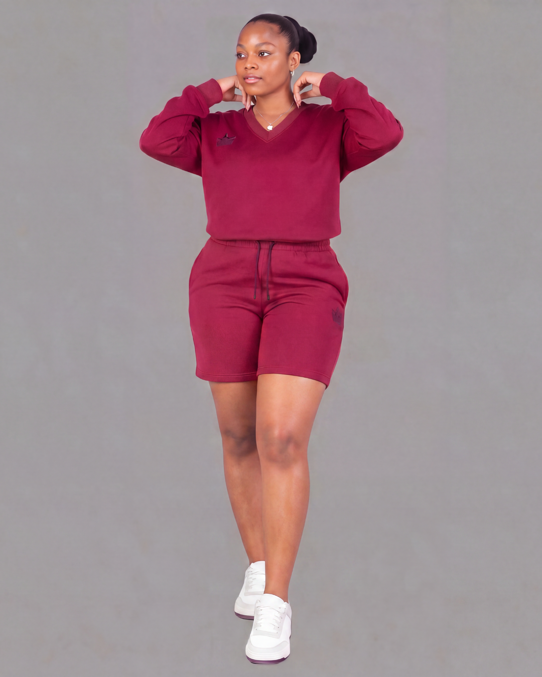 Women's Fleece Set — Sweat Shorts + Sweatshirt