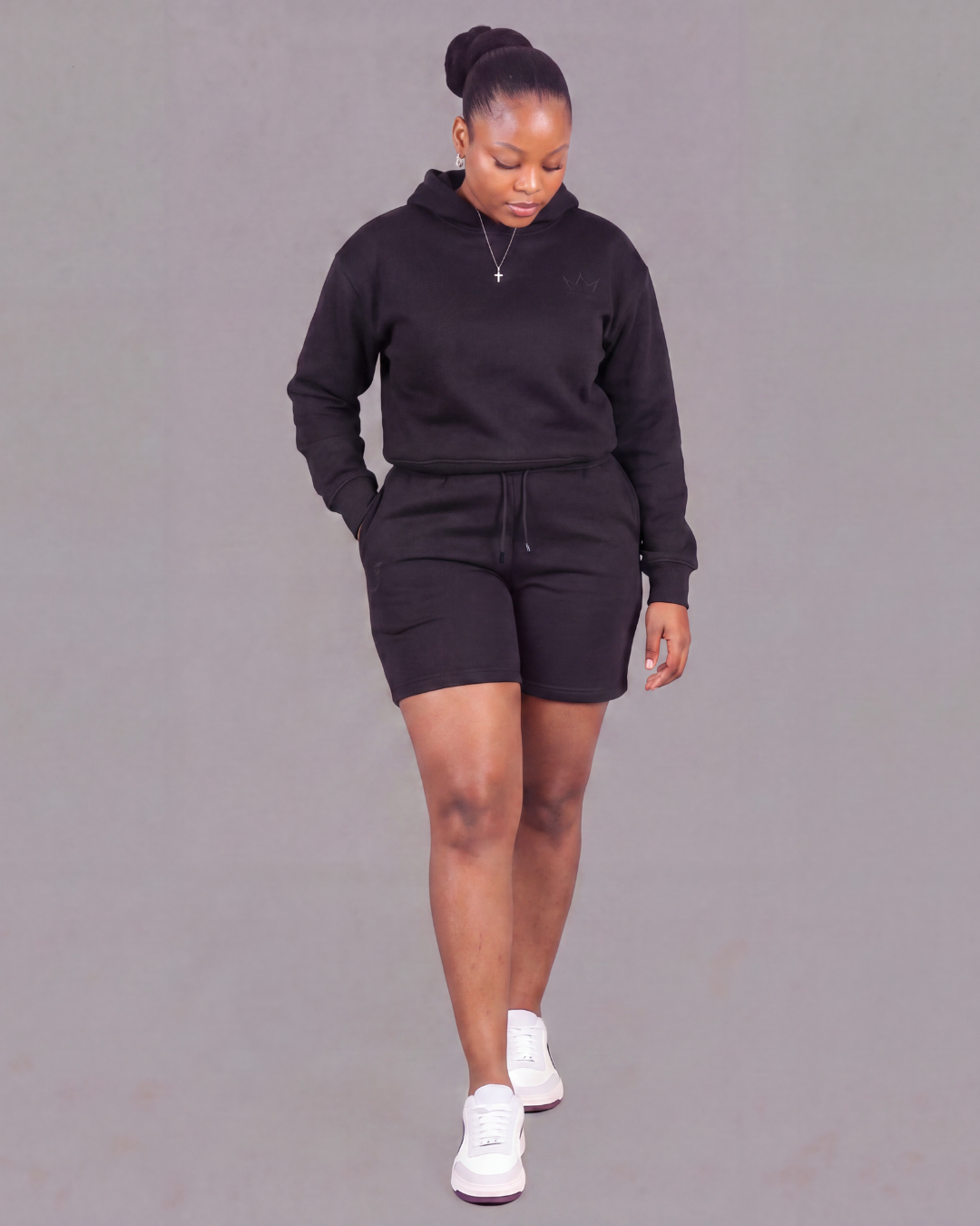 Women's Fleece Set — Sweat Shorts + Hoodie