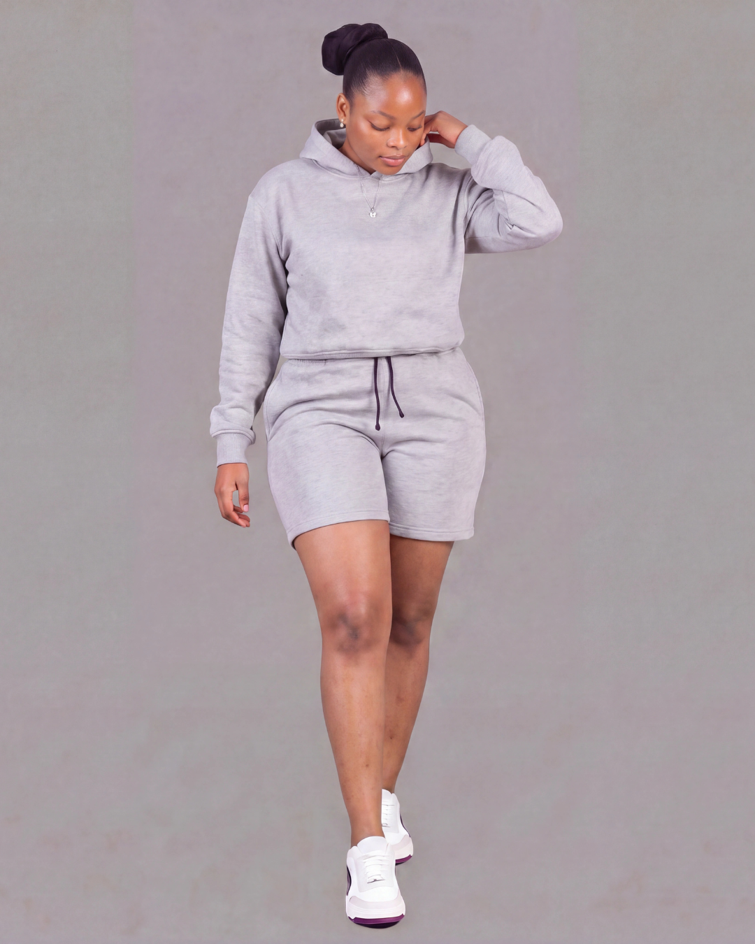 Women's Fleece Set — Sweat Shorts + Hoodie