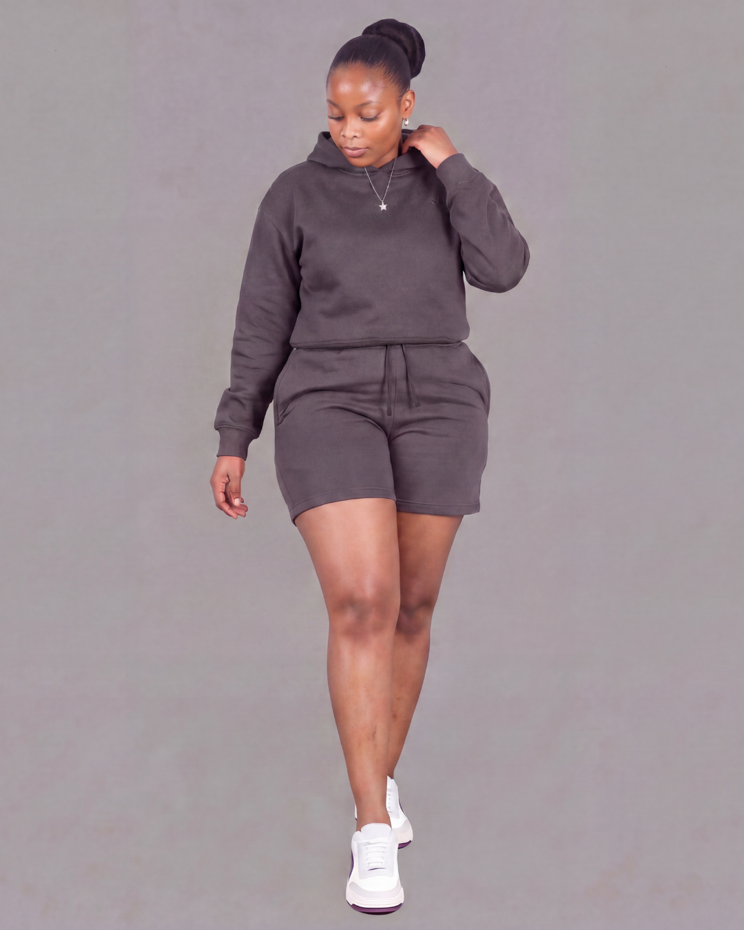 Women's Fleece Set — Sweat Shorts + Hoodie