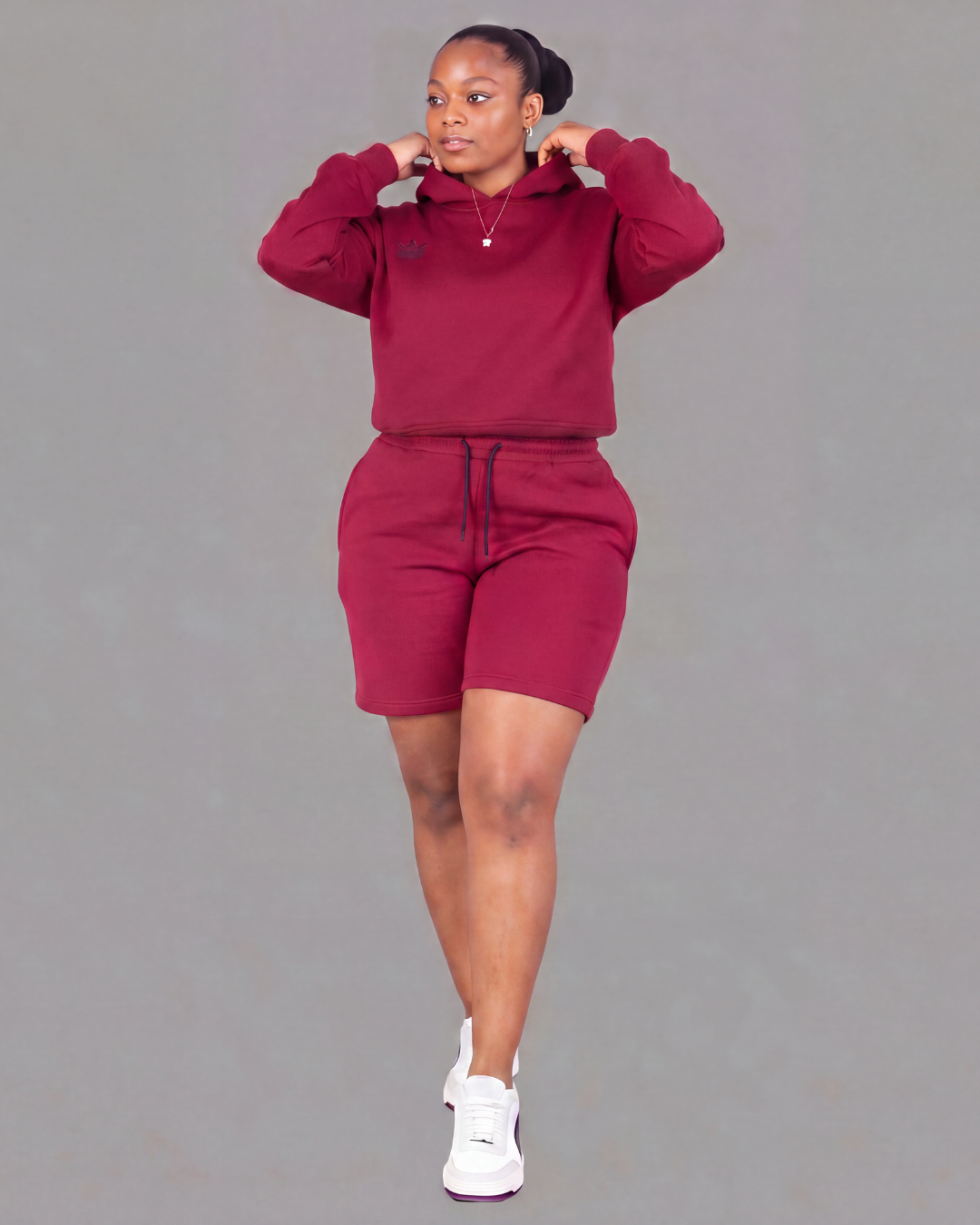 Women's Fleece Set — Sweat Shorts + Hoodie