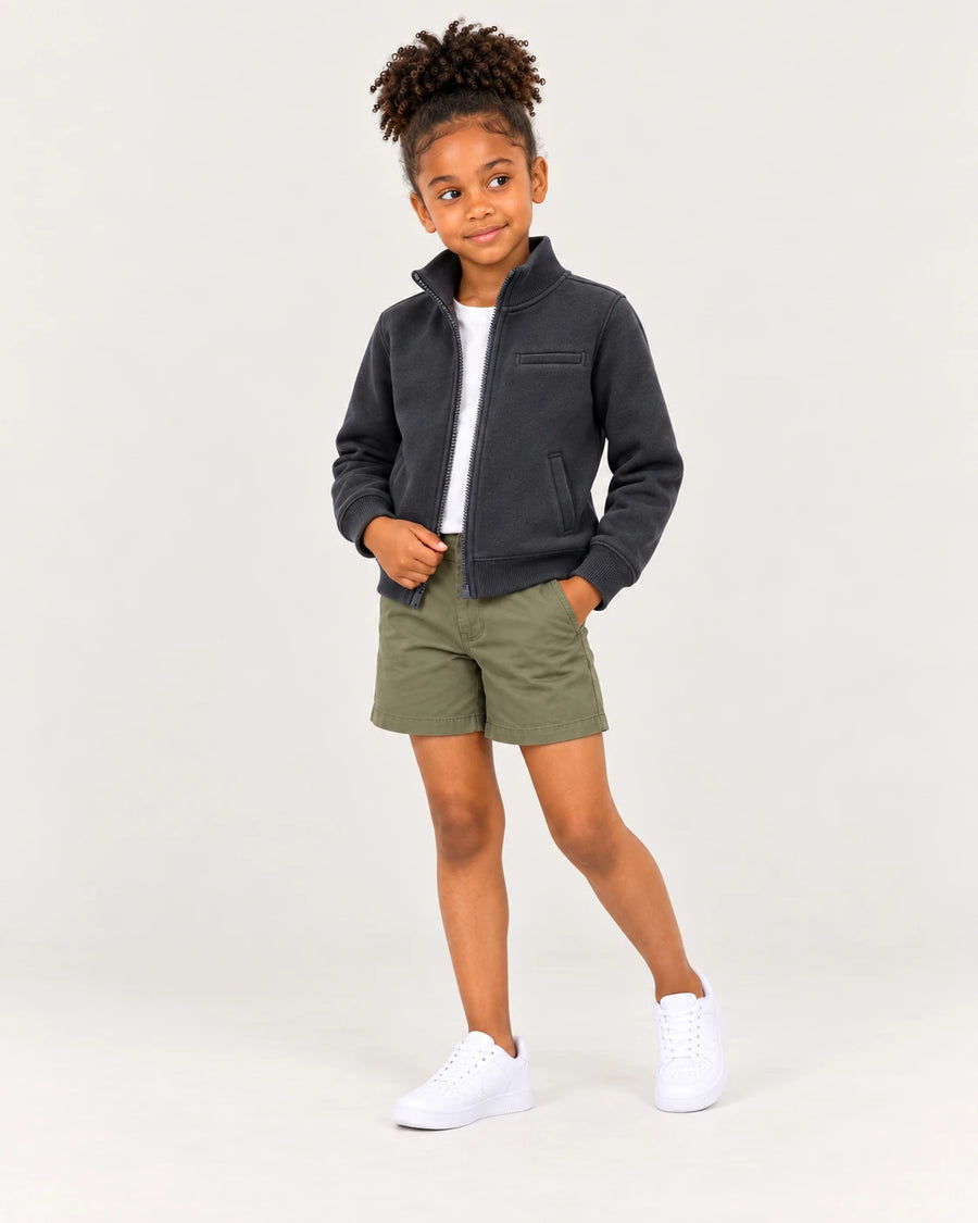 Shorts + Sweat Jacket