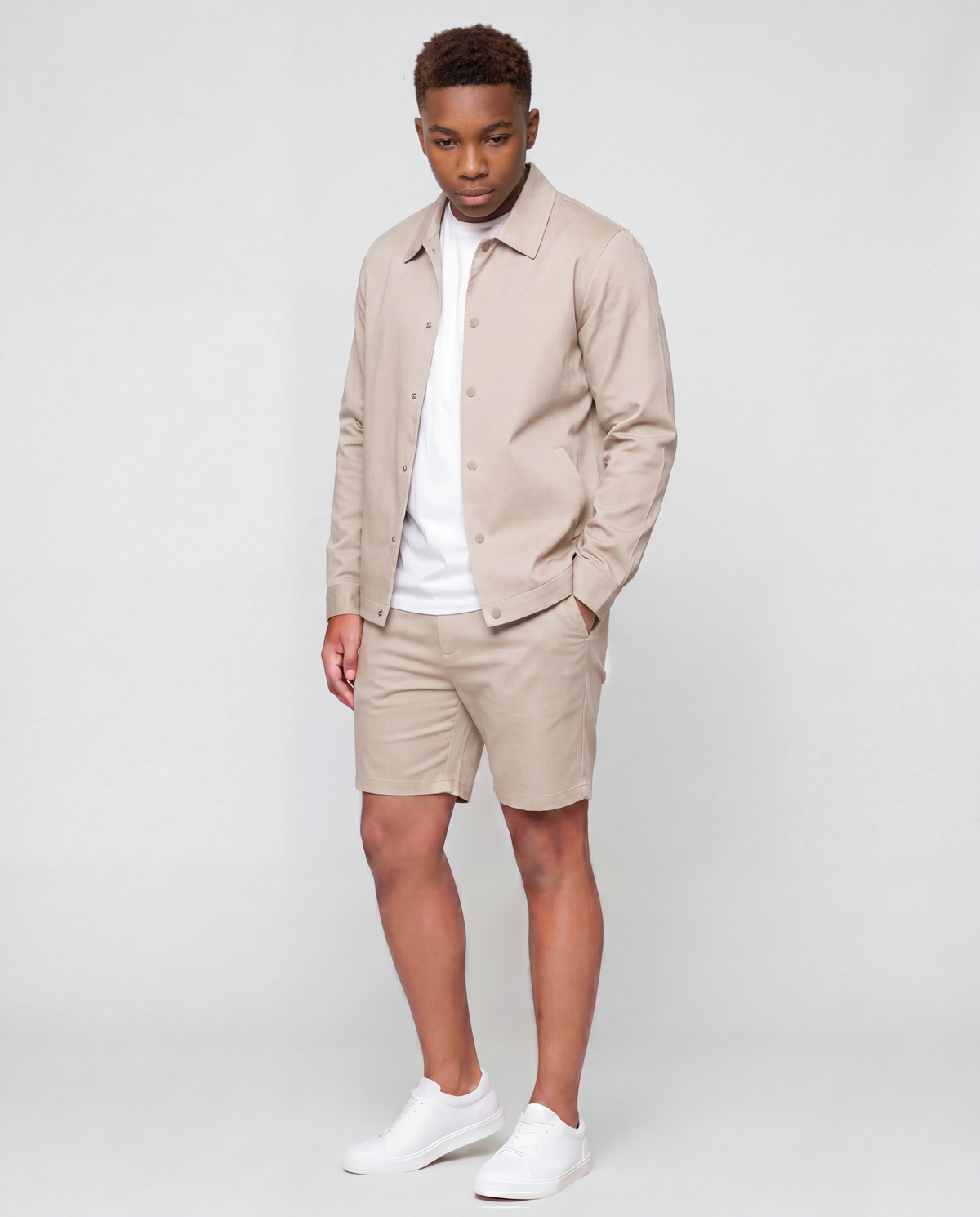 Boys' Twill Set — Shorts + Jacket