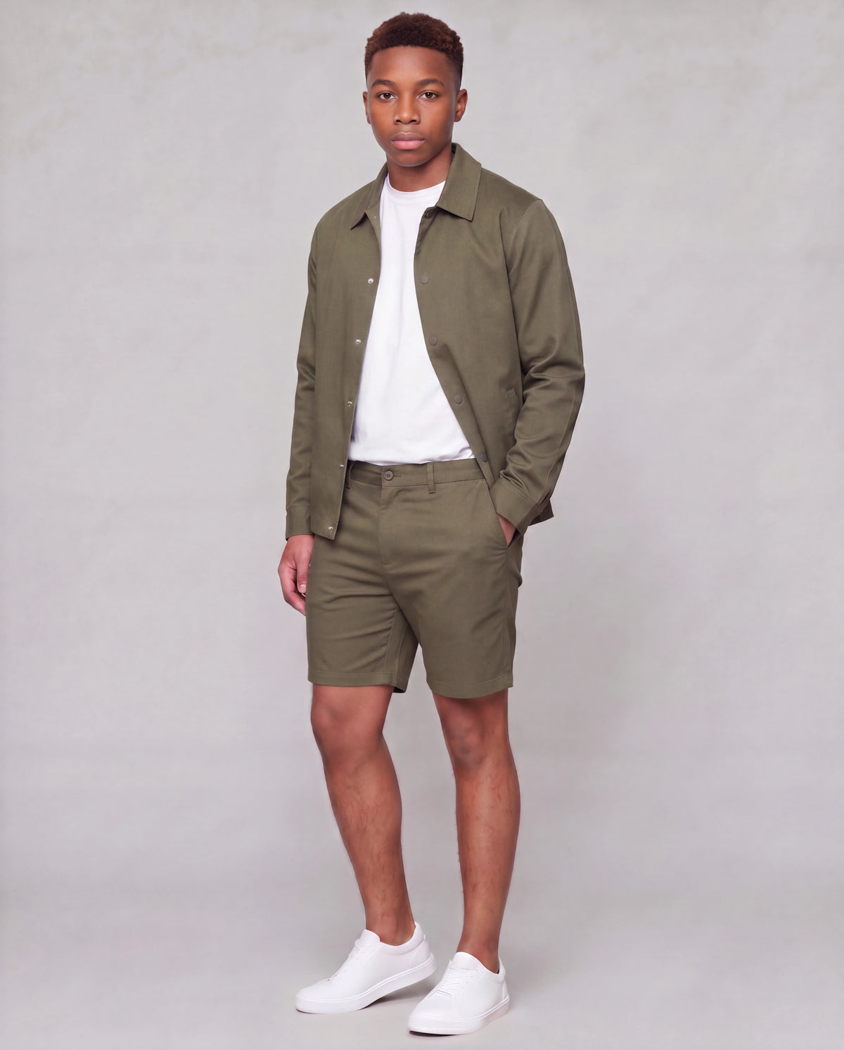 Boys' Twill Set — Shorts + Jacket